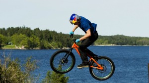 Not a mountain bike, but I'd say that Danny MacAskill's legs count as suspension 1 and 2.